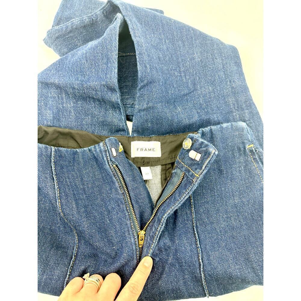 Frame Pintuck Denim Trouser Size 27 - Picture 9 of 10